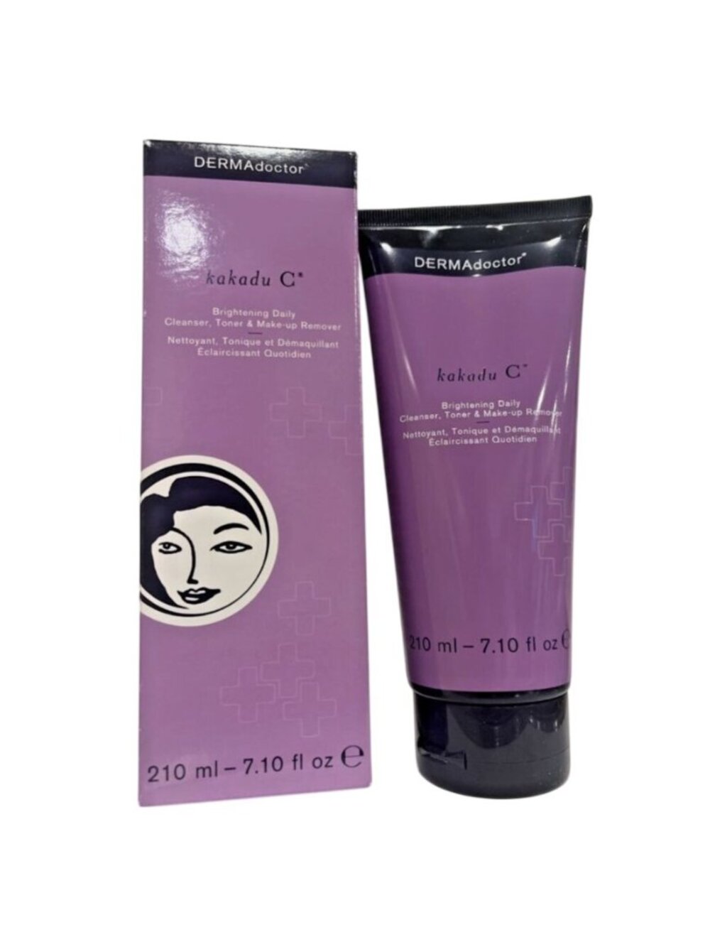 Dermadoctor Kakadu C Brightening Cleanser, Toner & Makeup Remover 7.1oz/210mL